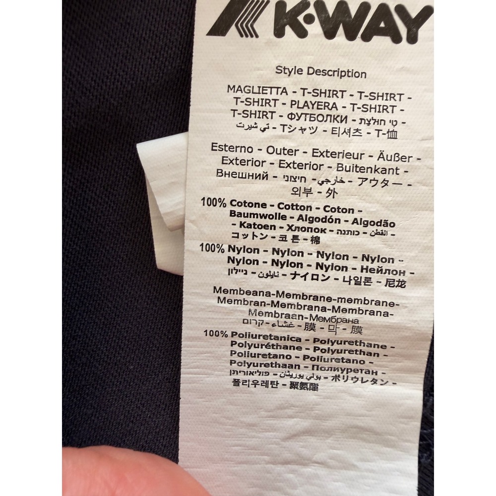 K-Way T-Shirt Men's M Navy Blue Cotton Crew Neck made in Italy - Picture 6 of 8